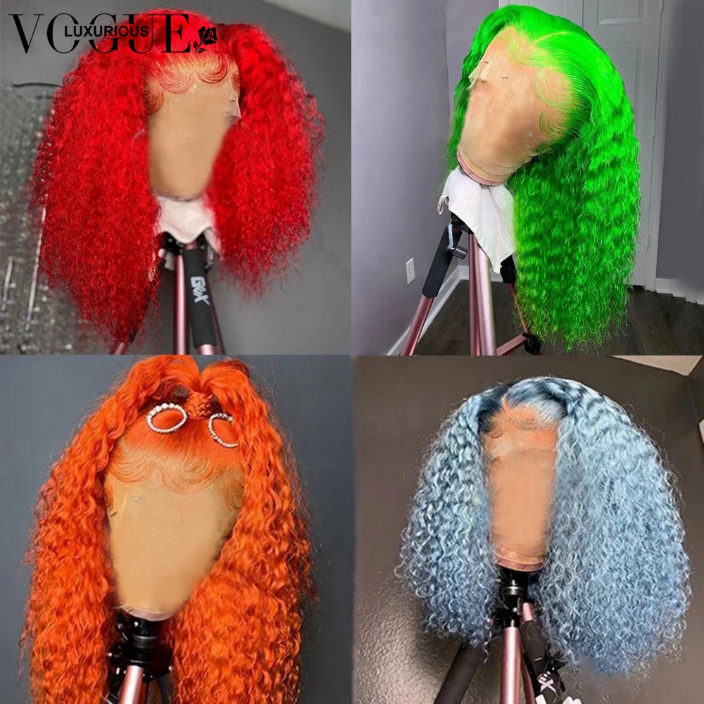 200% Colored Curly Human Hair Wig Orange Blue Preplucked Lace Front Human Hair Wigs Transparent Lace Wigs For Women Human Hair
200% Colored Curly Human Hair Wig Orange Blue Preplucked Lace Front Human Hair Wigs Transparent Lace Wigs For Women Human Hair