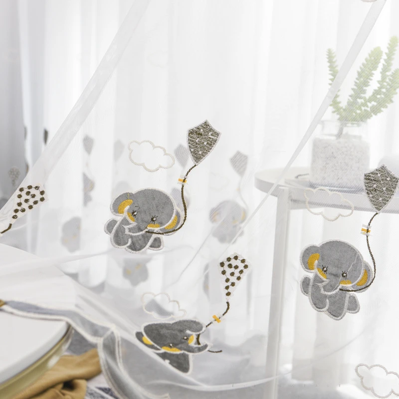Modern White embroidered Tulle Elephant Curtains Curtains for Living Kids Room Girl Bedroom Cartoon Sheer Curtain Fashion Voile
Modern White embroidered Tulle Elephant Curtains Curtains for Living Kids Room Girl Bedroom Cartoon Sheer Curtain Fashion Voile
