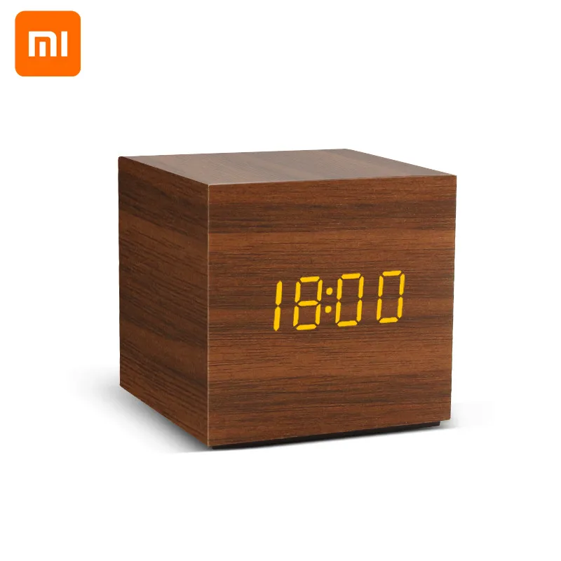 Xiaomi NEW Alarm Clock LED Wooden Watch Table Voice Control Digital Wood Despertador USB/AAA Powered Electronic Desktop Clocks
Xiaomi NEW Alarm Clock LED Wooden Watch Table Voice Control Digital Wood Despertador USB/AAA Powered Electronic Desktop Clocks