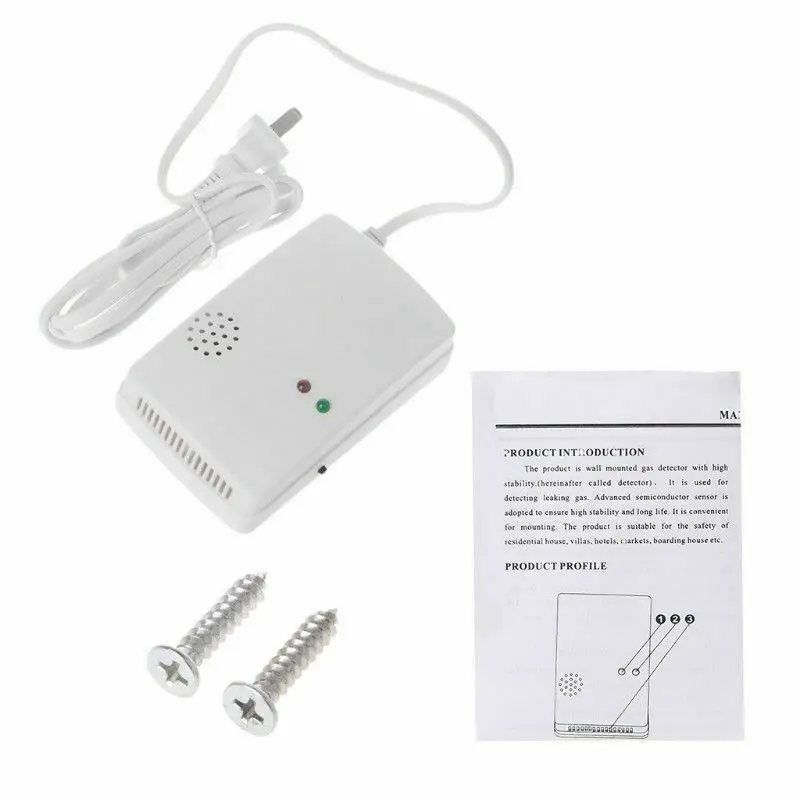 Gas Leak Detector Combustible Propane Butane Methane Natural Gas Safety Alarm Sensor Warning EU Plug
Gas Leak Detector Combustible Propane Butane Methane Natural Gas Safety Alarm Sensor Warning EU Plug