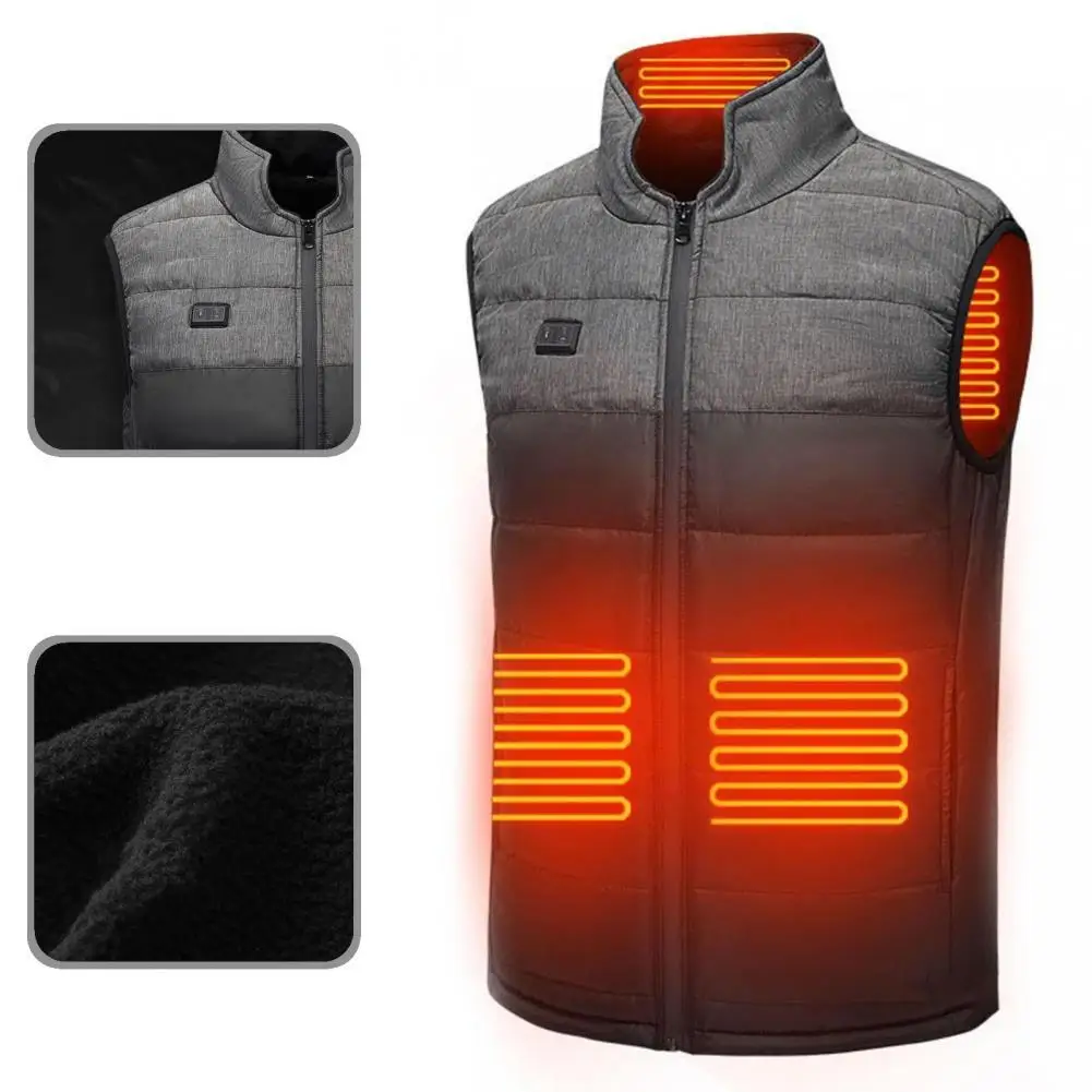 3D Cutting Fashion Stand Collar Winter Heating Jacket Wear Resistant Heated Vest Zipper Closure for Hiking
3D Cutting Fashion Stand Collar Winter Heating Jacket Wear Resistant Heated Vest Zipper Closure for Hiking
