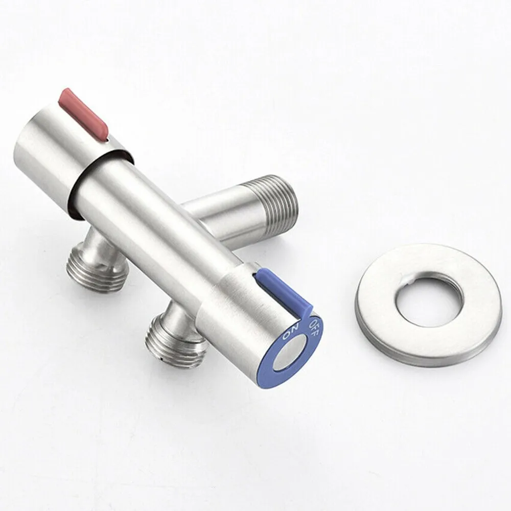 Angle Valve Stainless Steel Water Separator Double Control 2 Exit Angle Valve Kitchen Faucets Accessories
Angle Valve Stainless Steel Water Separator Double Control 2 Exit Angle Valve Kitchen Faucets Accessories