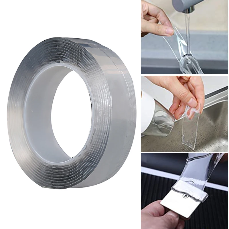 3/5 m Transparent Reusable Double-Sided Adhesive Tape Nano Super Strong Scotch Face Loop Disks Tie Glue Gadget Removable Sticker
3/5 m Transparent Reusable Double-Sided Adhesive Tape Nano Super Strong Scotch Face Loop Disks Tie Glue Gadget Removable Sticker