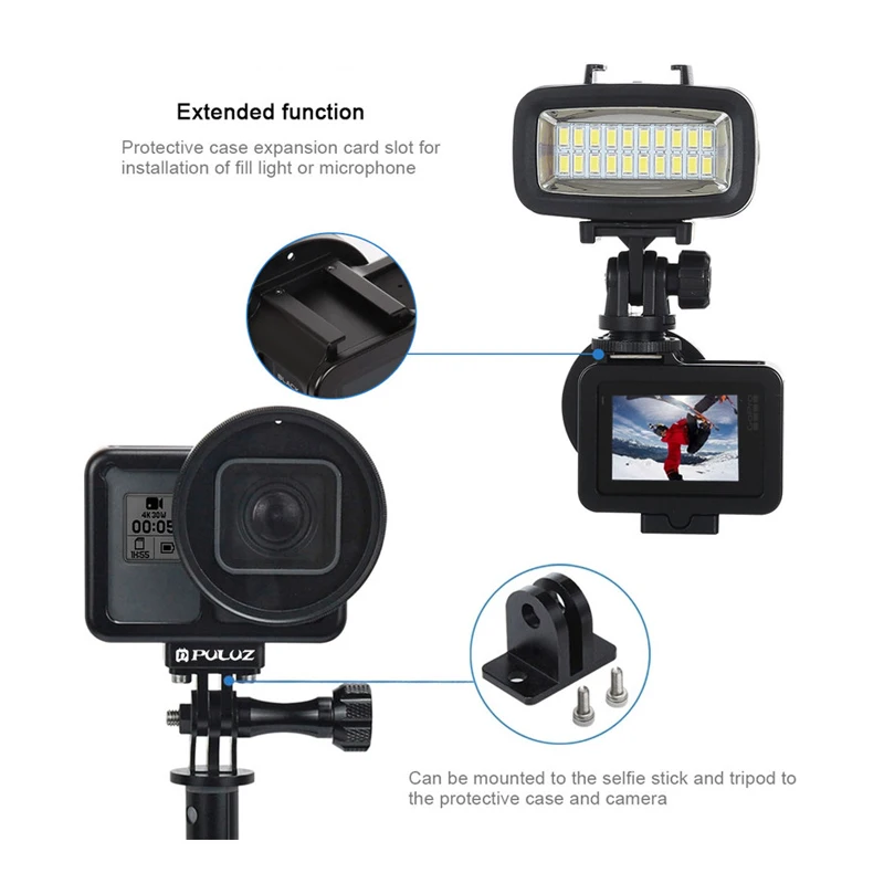 For GoPro Cage Hero 7 6 5 Black Action Camera Protective Case Frame Shell with Filter Hot Shoe for Microphone LED
For GoPro Cage Hero 7 6 5 Black Action Camera Protective Case Frame Shell with Filter Hot Shoe for Microphone LED