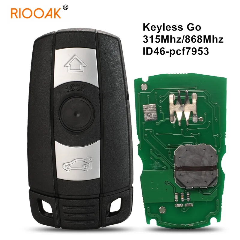 Keyless-go Remote Smart Key 315/868MHz for BMW 3/5 Series CAS3 CAS3+ X5 X6 Z4 E70 Car ID46 Pcf7953 Comfort Access Hands Free
Keyless-go Remote Smart Key 315/868MHz for BMW 3/5 Series CAS3 CAS3+ X5 X6 Z4 E70 Car ID46 Pcf7953 Comfort Access Hands Free