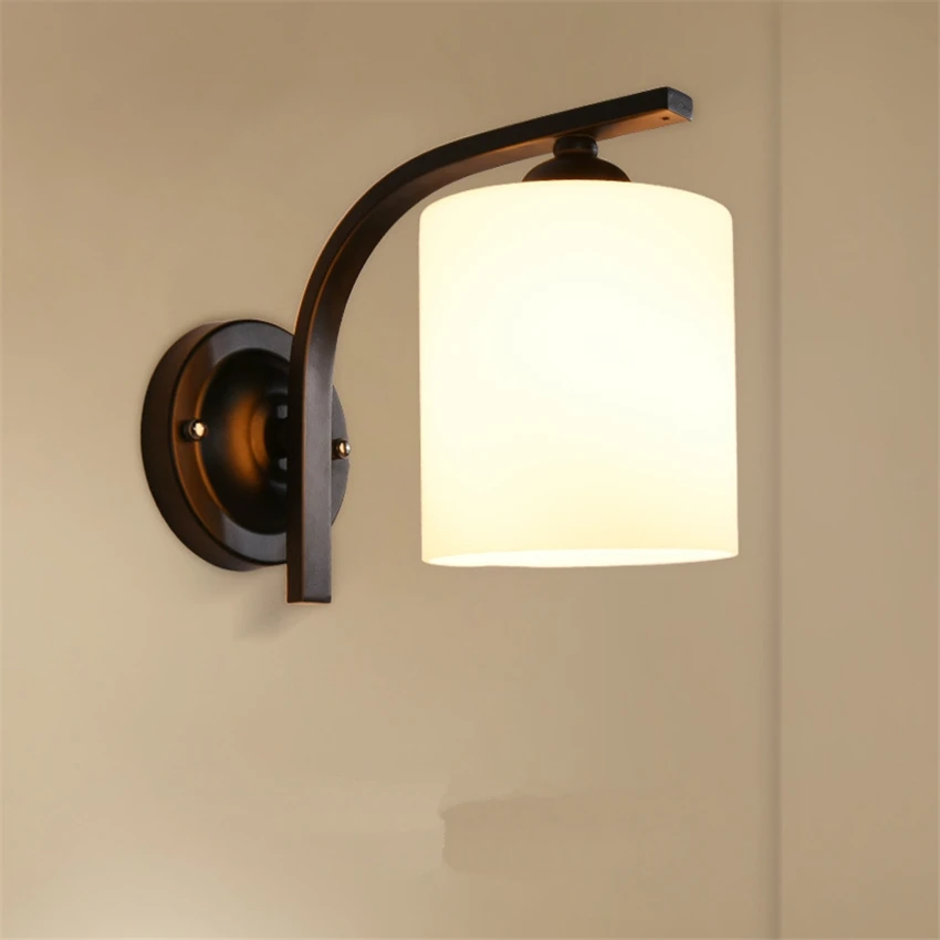 American White Glass Wall Lamp Bedside Modern Living Room Light Bedroom Corridor Lamp Aisle Balcony Bathroom Entrance Wall Light
American White Glass Wall Lamp Bedside Modern Living Room Light Bedroom Corridor Lamp Aisle Balcony Bathroom Entrance Wall Light