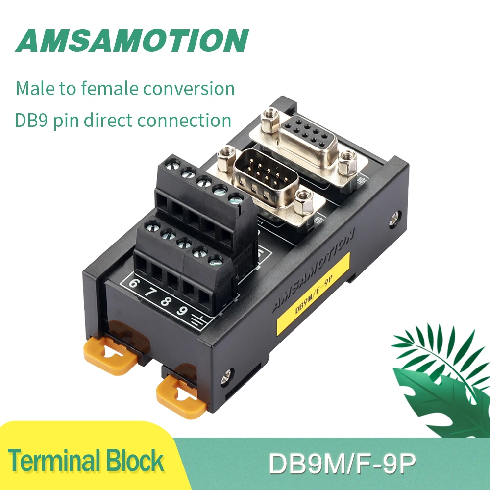 

DB9 Male Female Port Terminal Block Cable to 10 pin Hub Switch Serial Signal Converter RS232 RS485 RS422