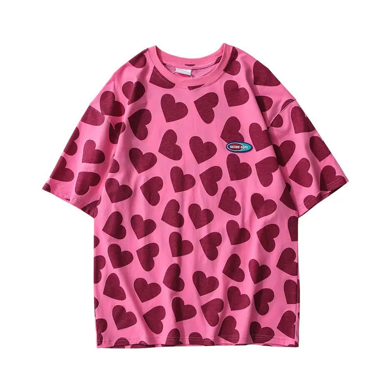 2021 New summer love print T-shirt women Korean fashion loose casual Pure cotton round neck short sleeve All-match Harajuku top
2021 New summer love print T-shirt women Korean fashion loose casual Pure cotton round neck short sleeve All-match Harajuku top