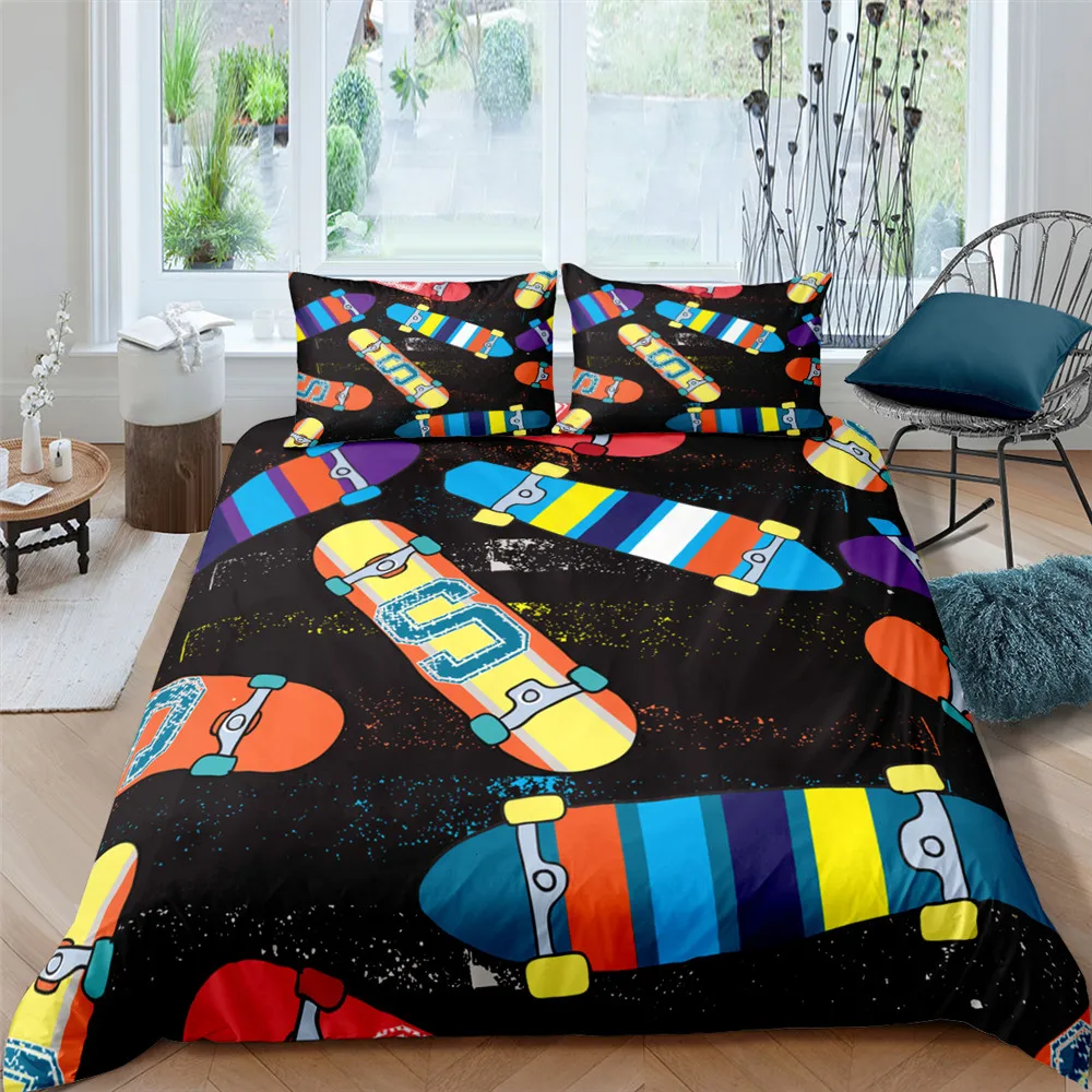 3D Bedding Set Color Skateboard Pattern 2/3 Pcs Duvet Cover Pillowcase Home Textiles Single Twin Double Queen King Size
3D Bedding Set Color Skateboard Pattern 2/3 Pcs Duvet Cover Pillowcase Home Textiles Single Twin Double Queen King Size