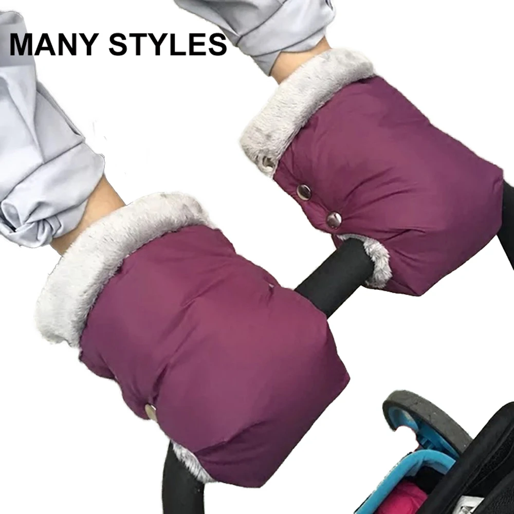 Зимняя теплая прогулочная коляска перчатки варежки муфта для коляски