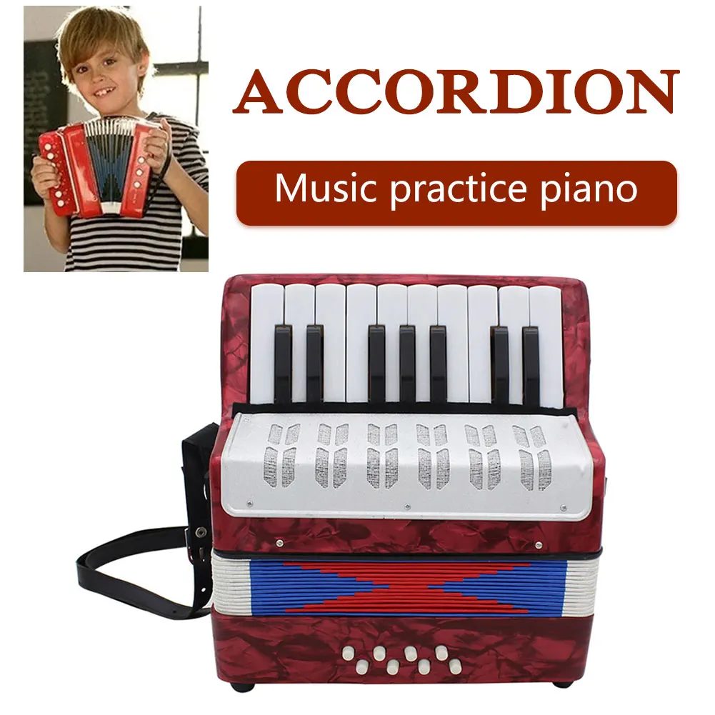 Mini 17-Key 8 Bass 1 Bellow Accordion Educational Musical Instrument Toy Children Amateur Beginner Presents for Kids Gift 
Mini 17-Key 8 Bass 1 Bellow Accordion Educational Musical Instrument Toy Children Amateur Beginner Presents for Kids Gift