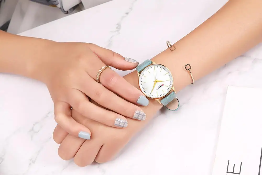 CURREN Stylish Women Watch Newest Leather Strap Simplicity Modern Quartz Wristwatch Waterproof Elegant Ladies Watches Girl Clock
CURREN Stylish Women Watch Newest Leather Strap Simplicity Modern Quartz Wristwatch Waterproof Elegant Ladies Watches Girl Clock
