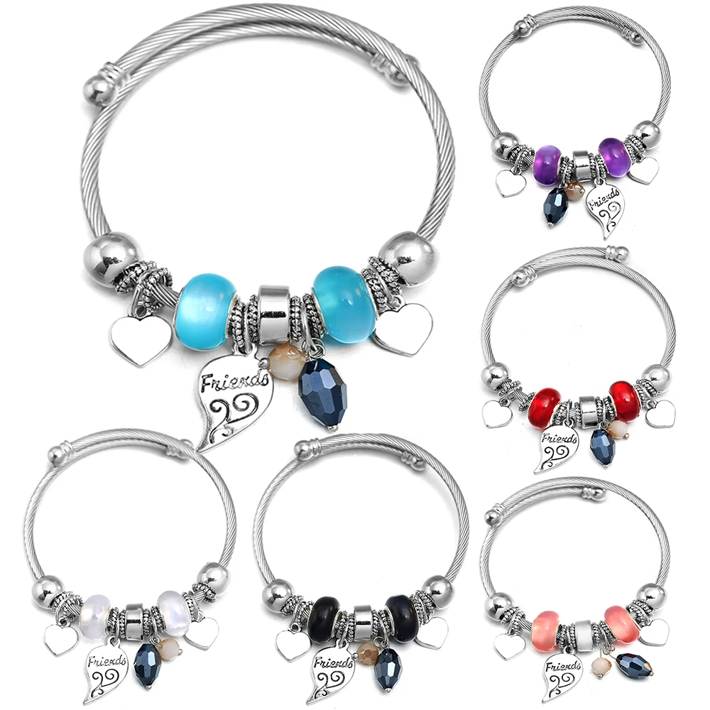New Stainless Steel 6 Colors Beading Bracelet Friend Nameplate Heart-Shaped Bangles 2022 Best Gift For Someone Bracelet Jewelry
New Stainless Steel 6 Colors Beading Bracelet Friend Nameplate Heart-Shaped Bangles 2022 Best Gift For Someone Bracelet Jewelry
