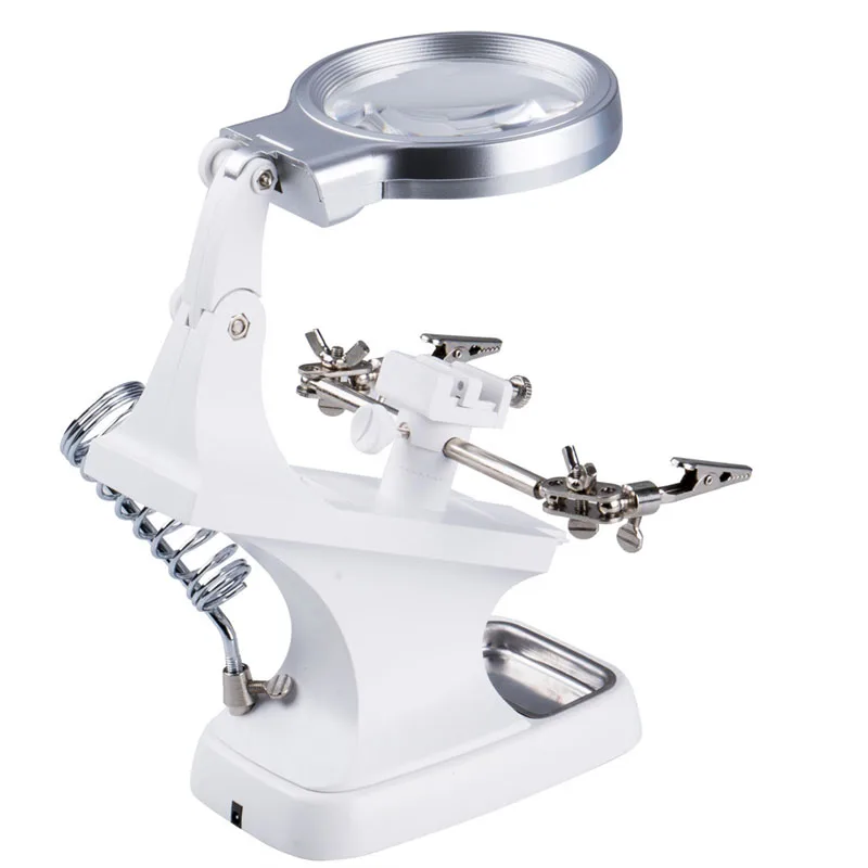 LED Helping Hand Clip Jewelry Magnifying Soldering Iron Stand Lens Magnifier W
LED Helping Hand Clip Jewelry Magnifying Soldering Iron Stand Lens Magnifier W