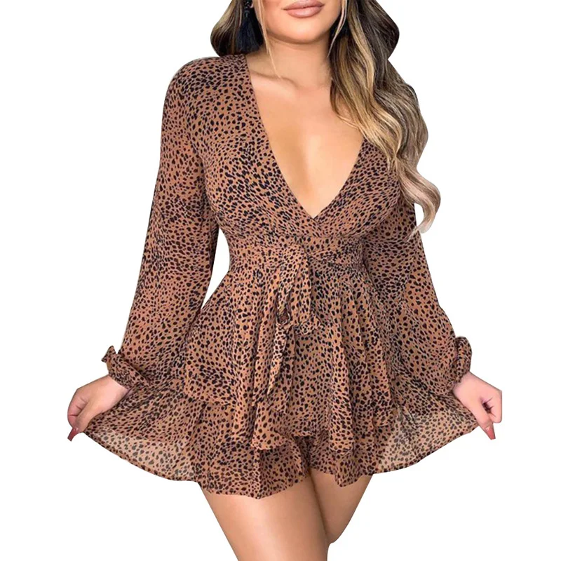 2020 New Fashion Women Chiffon Jumpsuits Romper Sexy Deep V-Neck Hollow Back Lantern Sleeve Leopard Print Jumpsuits Streetwear
2020 New Fashion Women Chiffon Jumpsuits Romper Sexy Deep V-Neck Hollow Back Lantern Sleeve Leopard Print Jumpsuits Streetwear