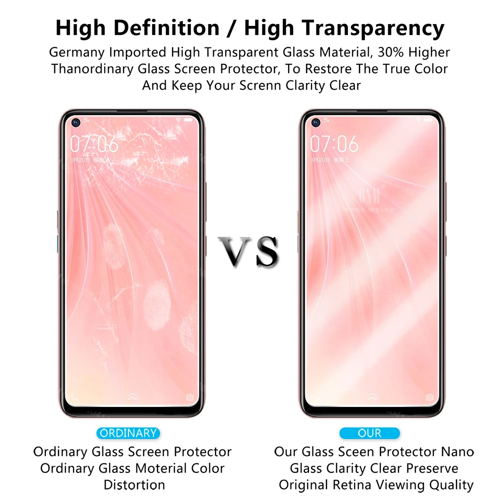 3 Pieces Tempered Glass For vivo Z5x 2020 Screen Protector Protective Film | Мобильные телефоны и аксессуары