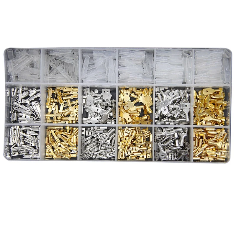 540Pcs 2.8/4.8/6.m Wire Connectors Kit Crimp Female/Male Spade Terminals Set for Electrical Wiring Car o Speaker
540Pcs 2.8/4.8/6.m Wire Connectors Kit Crimp Female/Male Spade Terminals Set for Electrical Wiring Car o Speaker