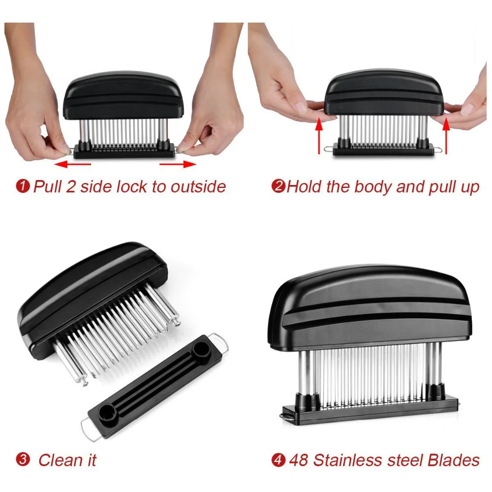 Toughest Meat Tenderizer Tool | Needle Meat Tenderizer Blades Transforms Hard Stainless Steel Ultra Sharp Needle Blades
Toughest Meat Tenderizer Tool | Needle Meat Tenderizer Blades Transforms Hard Stainless Steel Ultra Sharp Needle Blades