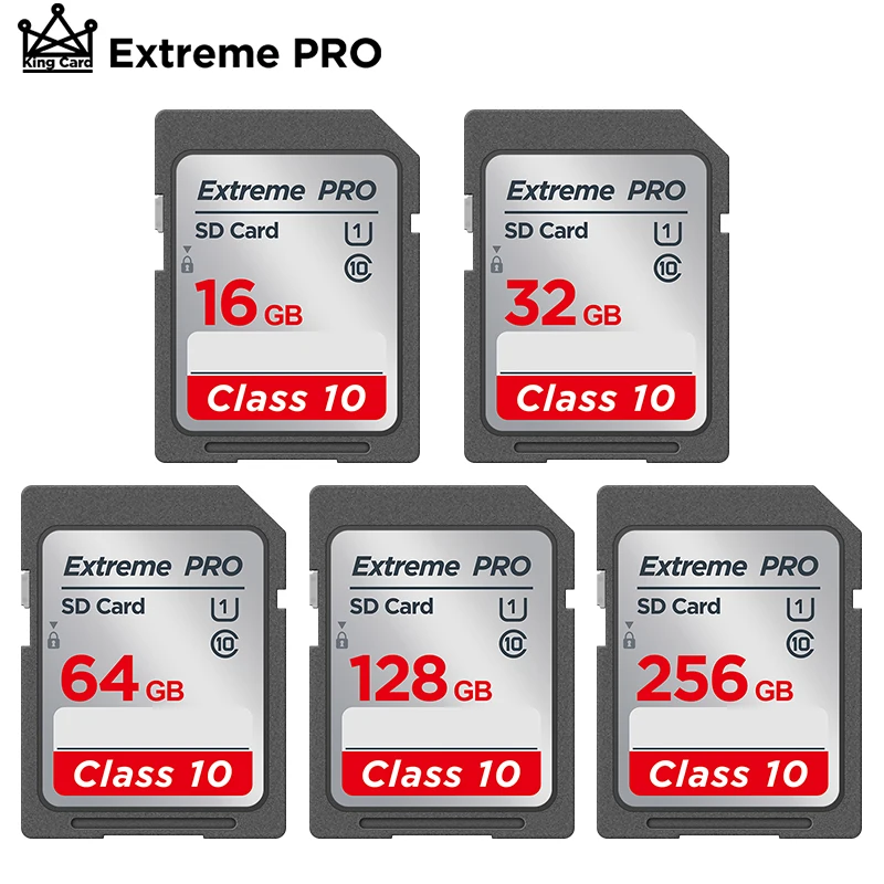 

Wholesale 100 pcs / Lot Extreme SD Card 4GB 8GB 16GB 32GB 64GB 128GB Class 10 SDHC SDXC C10 Flash Memory Cards with box free