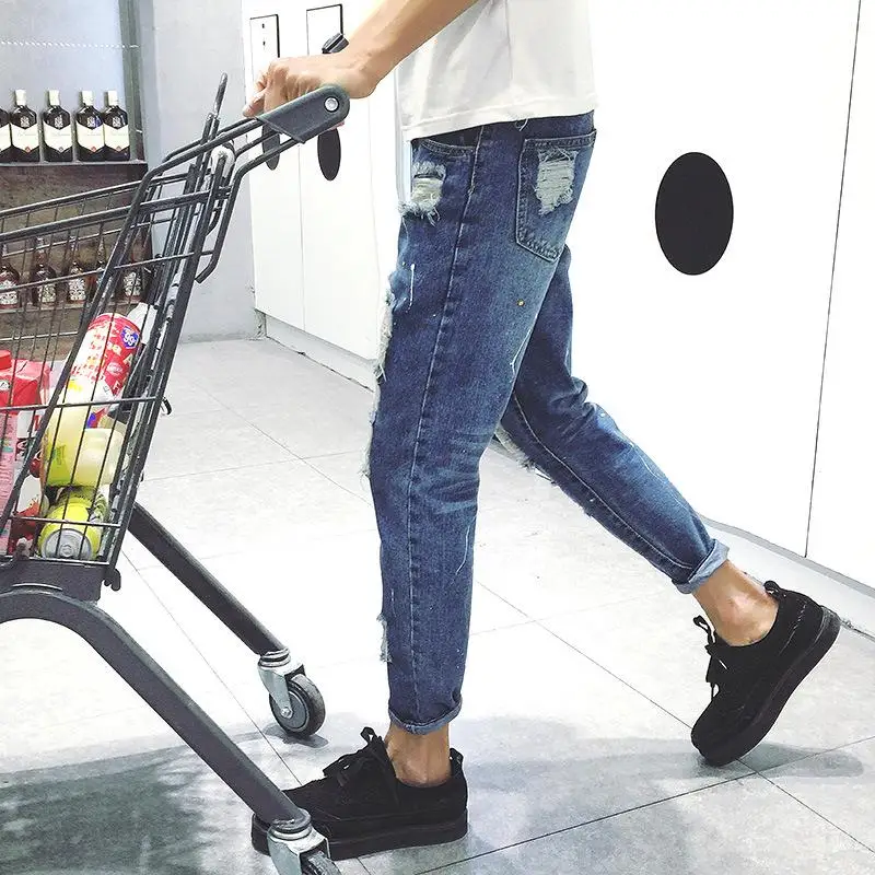 2019 Summer Autumn Hip Hop Sweatpants Skinny Motorcycle Denim Pants Mens Casual Distressed Hole Ripped Jeans 
2019 Summer Autumn Hip Hop Sweatpants Skinny Motorcycle Denim Pants Mens Casual Distressed Hole Ripped Jeans