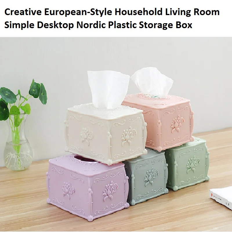 Creative European-Style Household Living Room Simple Tissue Box Coffee Table Desktop Nordic Plastic Storage Box
Creative European-Style Household Living Room Simple Tissue Box Coffee Table Desktop Nordic Plastic Storage Box