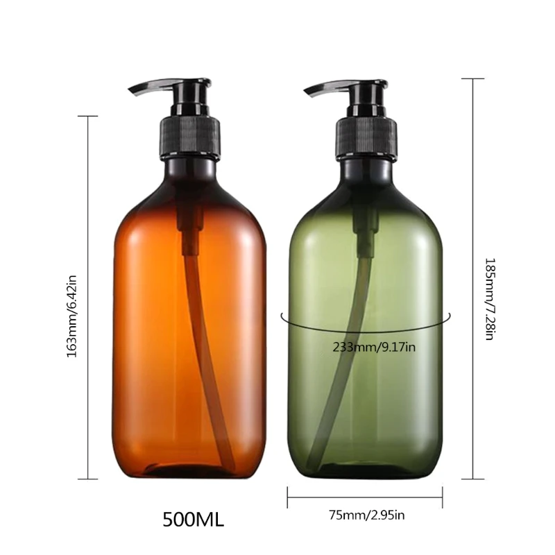 2 Pieces 500ml/17oz Refillable Empty PET Plastic Pump Bottles Shower Containers for Shampoo, Hair Conditioner, Wash Shower, Body
2 Pieces 500ml/17oz Refillable Empty PET Plastic Pump Bottles Shower Containers for Shampoo, Hair Conditioner, Wash Shower, Body