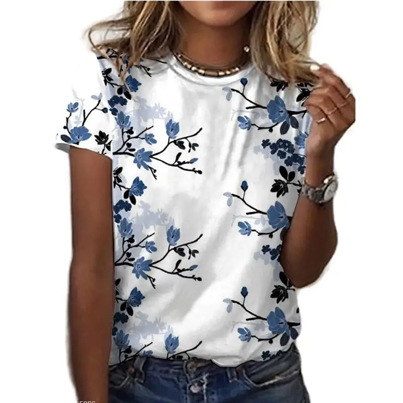 Ladies Fashion Loose T-shirt Street Elegant Casual Short Sleeve T-shirt Women's Temperament Top O-neck Comfortable Loose Clothin
Ladies Fashion Loose T-shirt Street Elegant Casual Short Sleeve T-shirt Women's Temperament Top O-neck Comfortable Loose Clothin