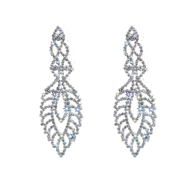 Chran Silver Plated Rhinestone Wedding Earrings for Women Leaf Design Bridal Bridesmaid Hanging Earrings Party Ladies Gift
Chran Silver Plated Rhinestone Wedding Earrings for Women Leaf Design Bridal Bridesmaid Hanging Earrings Party Ladies Gift