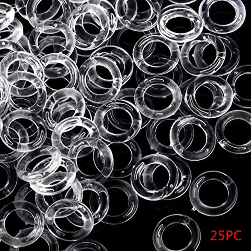 

25PCS/pack Transparent Plastic Rings For Vertical Blind Curtain Accessories Supplies DIY Home Decoration