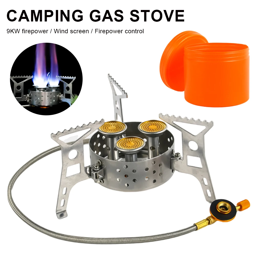 Outdoor Gas Stove Camping Gas Burner Folding Windproof Stove Electronic Stove Walking Portable Foldable Split Stove 9000W
Outdoor Gas Stove Camping Gas Burner Folding Windproof Stove Electronic Stove Walking Portable Foldable Split Stove 9000W