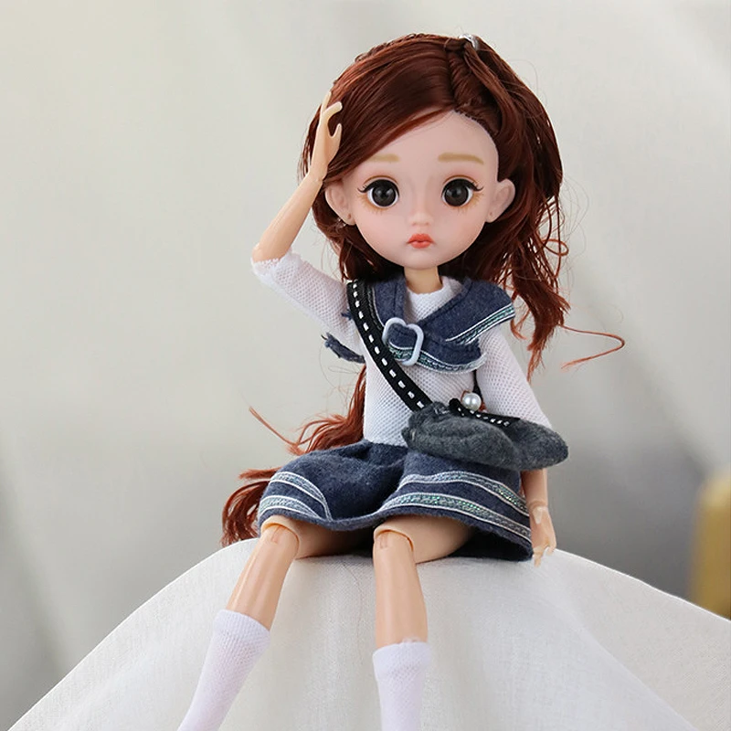New 26cm 1/6 11 Movable Joint Bjd Dolls 3D Eyes Clothes Dress Up Baby DIY Toys For Girls Fashion Birthady Gift
New 26cm 1/6 11 Movable Joint Bjd Dolls 3D Eyes Clothes Dress Up Baby DIY Toys For Girls Fashion Birthady Gift
