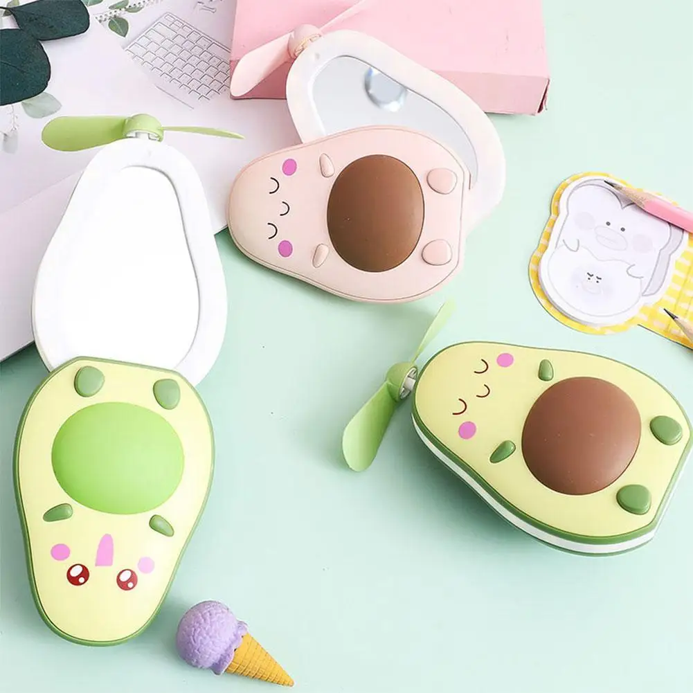 Mini Multifunctional LED Makeup Mirror and Fan 2 in Integrated Practical Shaped Avocado 1 Cute Portable Handheld Fan USBCha A5R8
Mini Multifunctional LED Makeup Mirror and Fan 2 in Integrated Practical Shaped Avocado 1 Cute Portable Handheld Fan USBCha A5R8