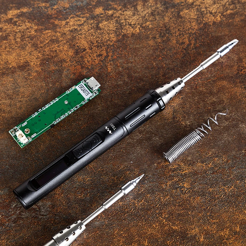 MINI TS80 Portable Digital OLED USB Type-C Programable Electric Soldering Iron Station Solder Tip QC3.0 Quick Charger Kit
MINI TS80 Portable Digital OLED USB Type-C Programable Electric Soldering Iron Station Solder Tip QC3.0 Quick Charger Kit