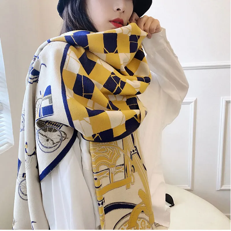 

2021 зимний кашемировый шарф, женский теплый шарф из пашмины, одеяло, шарфы, женская шаль, женский платок, модная бандана, пончо, хиджаб