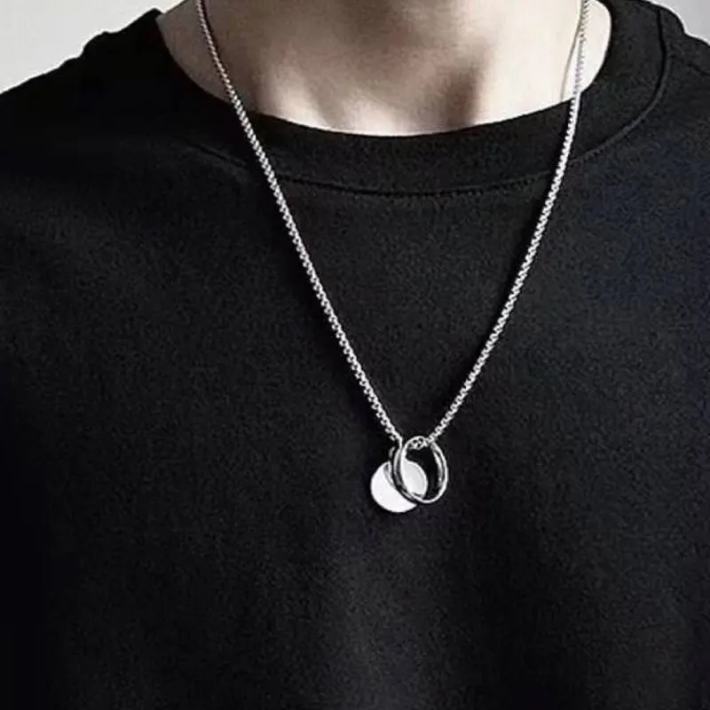 Trend round brand ring dual-purpose necklace men's steel titanium necklace hip hop cold wind clothes accessories party gifts
Trend round brand ring dual-purpose necklace men's steel titanium necklace hip hop cold wind clothes accessories party gifts