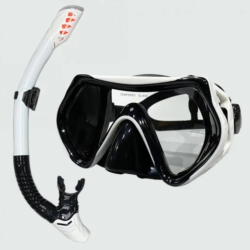 

2021 New Anti-fog Coated Silicone Diving Snorkeling Mask Goggles Suit Swimming Diving Full Dry Snorkel Full Face Mask Wholesale