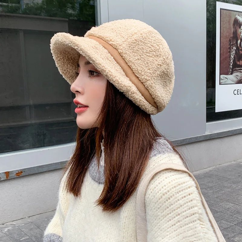 Faux Lamb Fur Casquette Cap For Woman Girl Octagonal Cap Autumn Winter Artist Painter Beret 2021 New Fisherman Hat
Faux Lamb Fur Casquette Cap For Woman Girl Octagonal Cap Autumn Winter Artist Painter Beret 2021 New Fisherman Hat