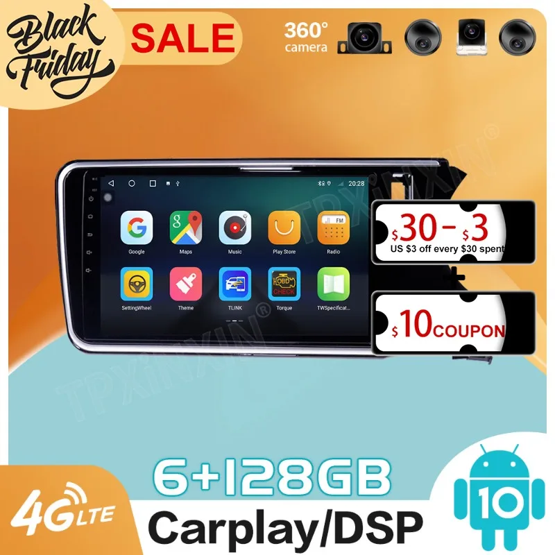 Android 10 128GB for Honda City Grace 2014 - 2017 Car GPS Navigation Auto Radio Stereo Video Multimedia Player Carplay Head Unit 
Android 10 128GB for Honda City Grace 2014 - 2017 Car GPS Navigation Auto Radio Stereo Video Multimedia Player Carplay Head Unit