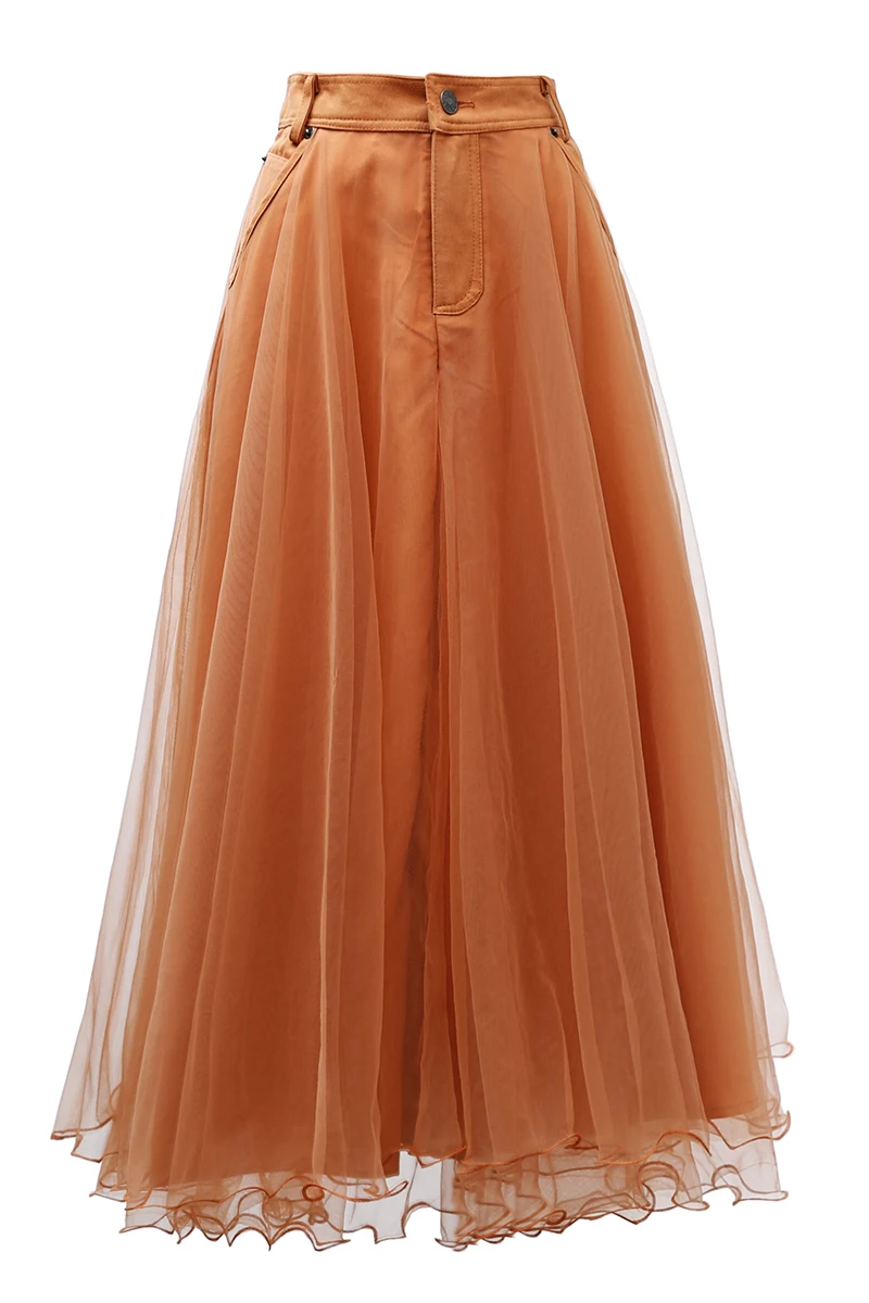 Mesh Bubble Skirt 2021 Summer Denim Stitching Gauze High Waist Temperament Midi Skirt Large Swing Slim Fairy Simple Skirt
Mesh Bubble Skirt 2021 Summer Denim Stitching Gauze High Waist Temperament Midi Skirt Large Swing Slim Fairy Simple Skirt