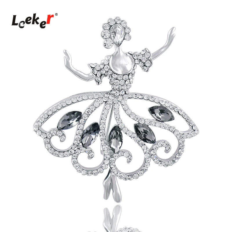LEEKER Hollow Crystal Skirt Angel Brooch For Women Pin With Grey Cubic Zircon Stones Vintage Jewelry Accessories 190 LK2
LEEKER Hollow Crystal Skirt Angel Brooch For Women Pin With Grey Cubic Zircon Stones Vintage Jewelry Accessories 190 LK2