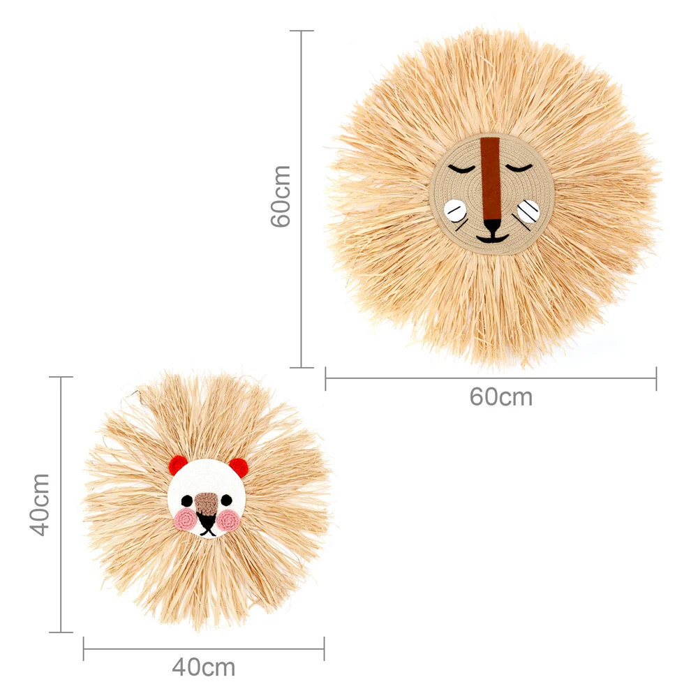 Cartoon Lion Tiger Straw Child's Bedroom Wall Hanging Decorative Vivid color Handcrafted Cotton Thread Weave Durable And Strong
Cartoon Lion Tiger Straw Child's Bedroom Wall Hanging Decorative Vivid color Handcrafted Cotton Thread Weave Durable And Strong