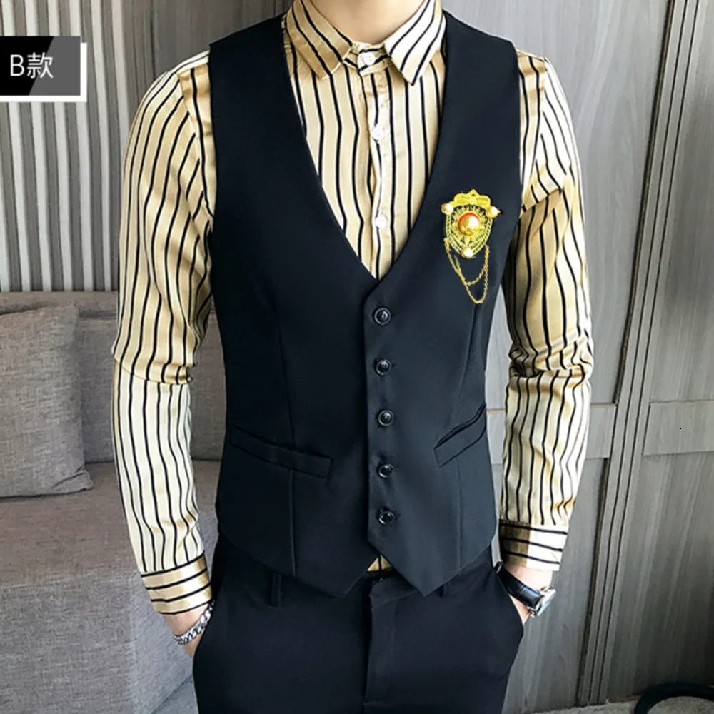 Dress 2019 New Vests For Men Vintage Casual Slim Fit Waistcoat Suit Gilet Homme Business Wedding Vest Chalecos Para Hombre
Dress 2019 New Vests For Men Vintage Casual Slim Fit Waistcoat Suit Gilet Homme Business Wedding Vest Chalecos Para Hombre