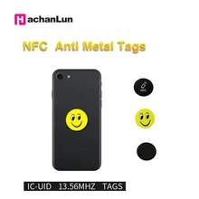 5/10 PCS NFC 13.56Mhz S50 Writable IC UID Anti Metal Interference Cartoon Tags Stickers Proximity Card Label For RFID NFC Copier