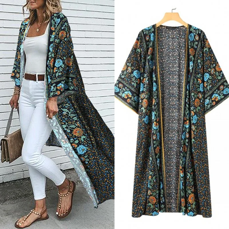 ZANZEA 2023 Fashion Printed Kimono Cape Women's Floral Blouses Beach Long Sleeve Open Front Blusas Female Summer Cover Up
ZANZEA 2023 Fashion Printed Kimono Cape Women's Floral Blouses Beach Long Sleeve Open Front Blusas Female Summer Cover Up