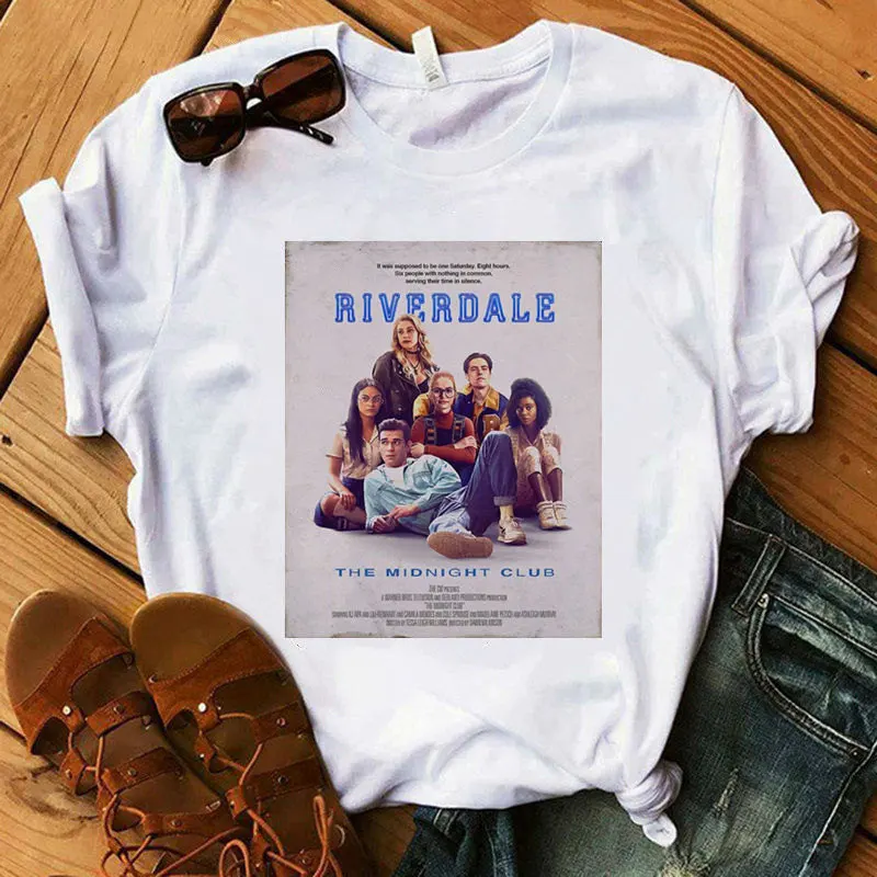 Riverdale printed Women t shirt Harajuku O-neck short sleeve T-shirt Tops Fashion 90s Graphic Top Tee Female Tee shirt for summe
Riverdale printed Women t shirt Harajuku O-neck short sleeve T-shirt Tops Fashion 90s Graphic Top Tee Female Tee shirt for summe