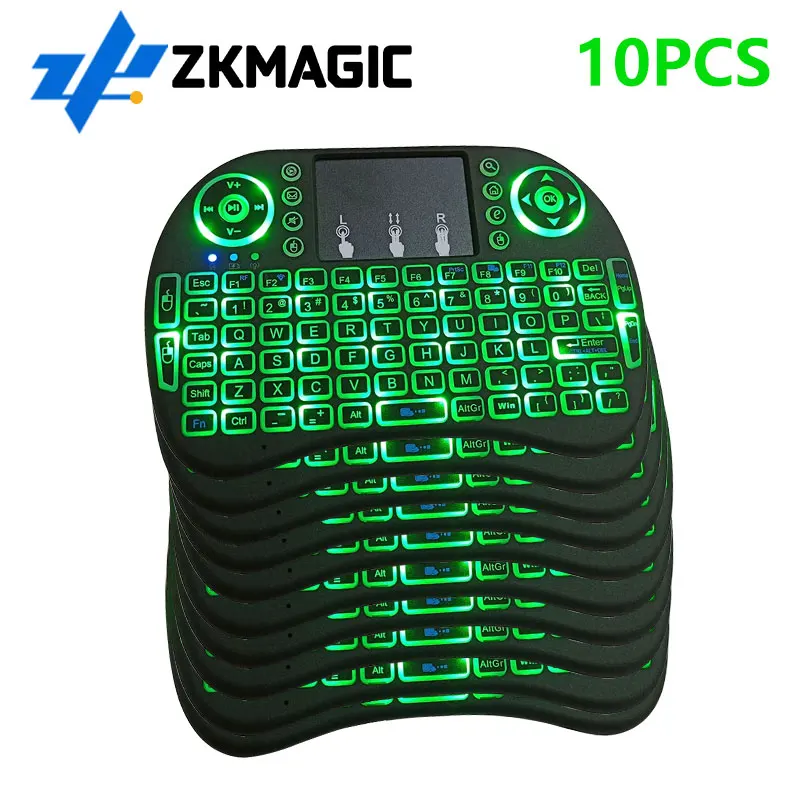 10PCS 3 Colors Backlit I8 Mini Keyboard Wireless 2.4Ghz Air Mouse With Touchpad Remote Control I8B Russian/Russia Keyboard
10PCS 3 Colors Backlit I8 Mini Keyboard Wireless 2.4Ghz Air Mouse With Touchpad Remote Control I8B Russian/Russia Keyboard