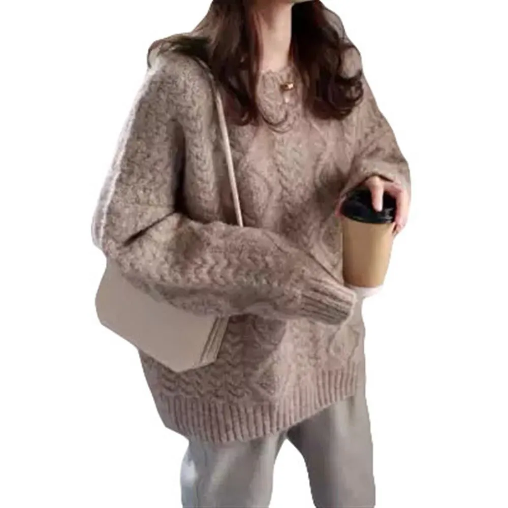 Pure Color Simple Outdoor Pullover Loose Sweaters Korean Fashion Sweater Women's Casual Loose Blouse Coat Coat Sweater
Pure Color Simple Outdoor Pullover Loose Sweaters Korean Fashion Sweater Women's Casual Loose Blouse Coat Coat Sweater