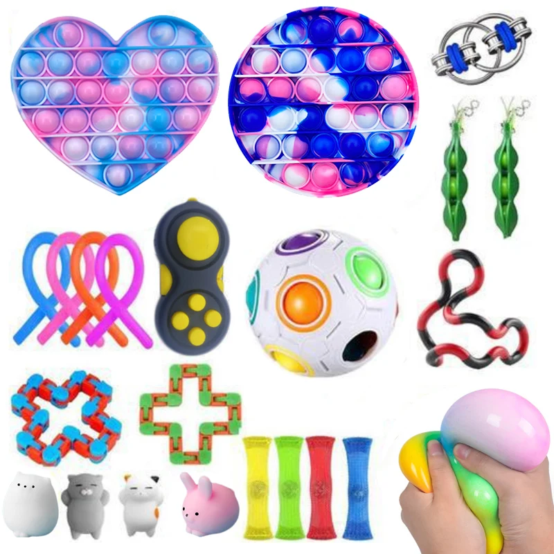Antis-tress Relief Push Bubble Figet Toy Pack Fidget Toys Set Anti Stress Box Strings Marble Relief Gift Adults Children
Antis-tress Relief Push Bubble Figet Toy Pack Fidget Toys Set Anti Stress Box Strings Marble Relief Gift Adults Children