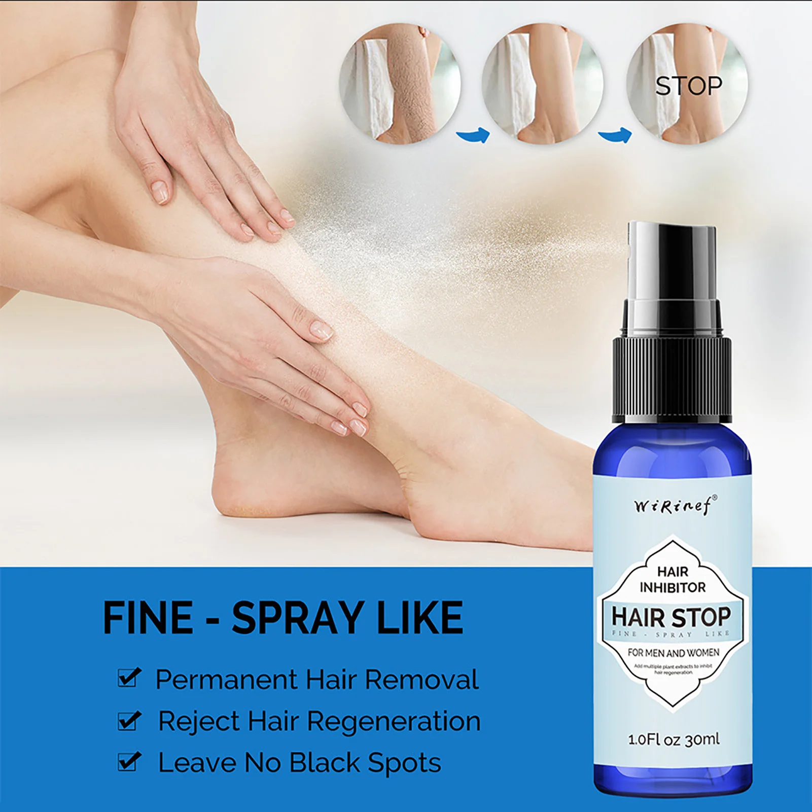 30ml Permanant Hair Growth Removal Inhibitor Spray Beard Bikini Intimate Legs Body Armpit Painless Hair Growth Removal Spray
30ml Permanant Hair Growth Removal Inhibitor Spray Beard Bikini Intimate Legs Body Armpit Painless Hair Growth Removal Spray