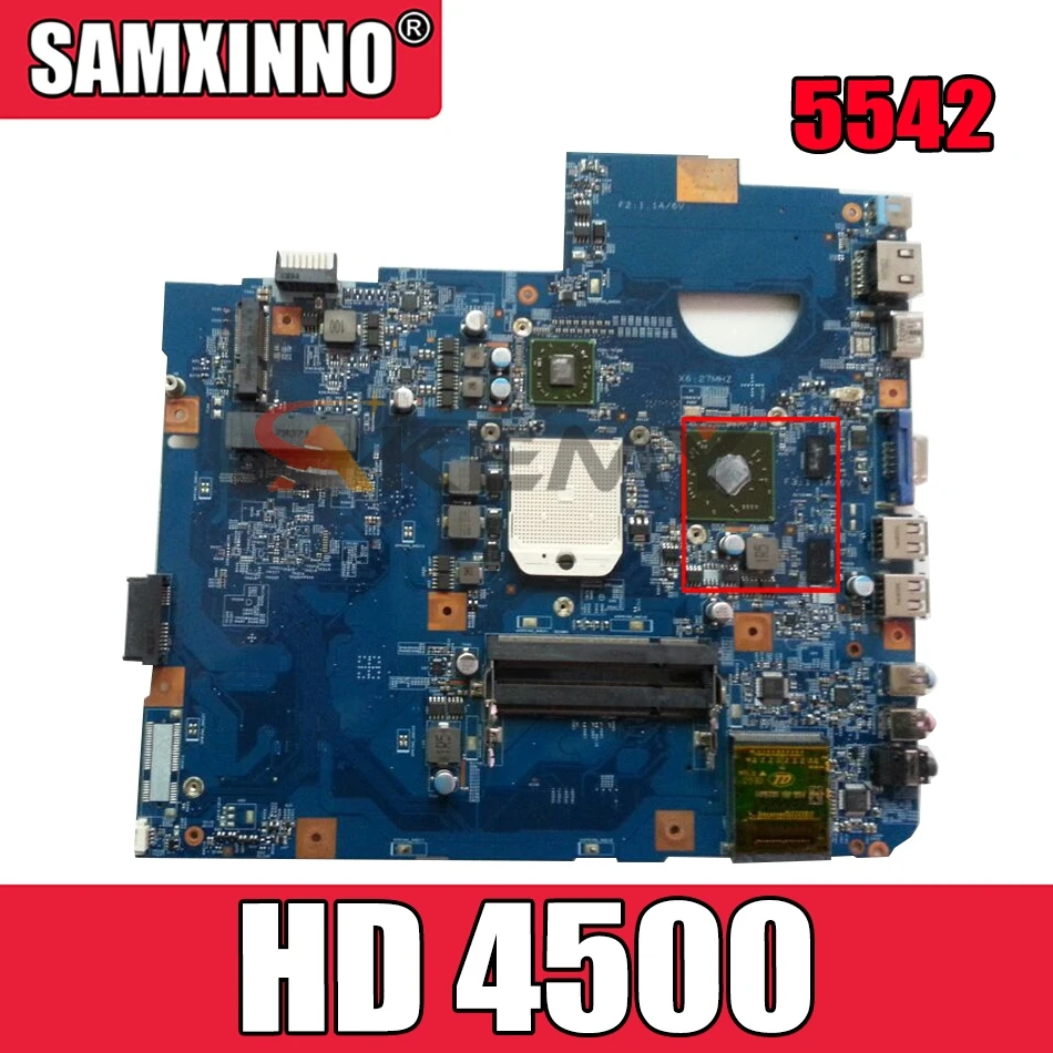 Материнская плата AKEMY MBPHP01002 для ноутбука acer Asipre 5542 материнская DDR2 HD 4500 Мб. PHP01.002